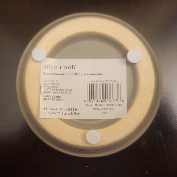 Garden Treasures 4.53-in Gray Ceramic Plant Saucer - Picture 7 of 9